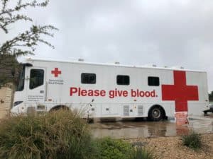 american red cross blood drive truck