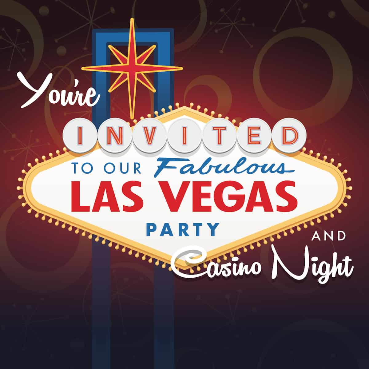 vegas party banner